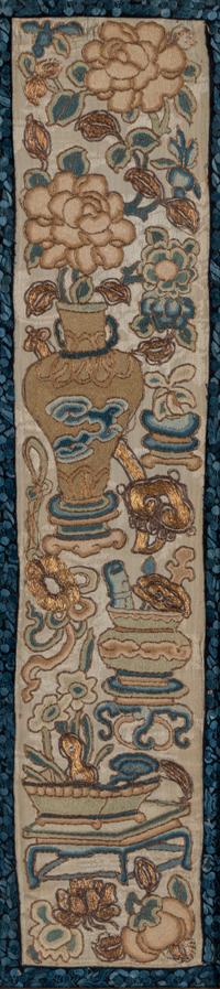Two Pairs of Chinese Embroidered Sleeve Bands