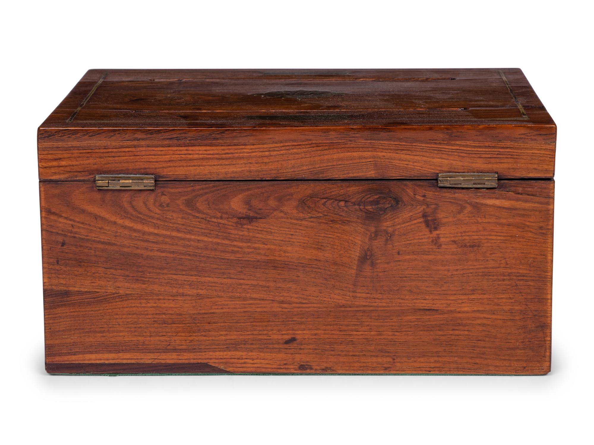 A Regency Brass Mounted Rosewood Letter Box