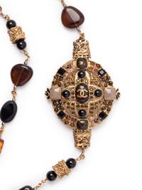 Chanel Stone and Chain Necklace with Brooch Pin, Fall 2011
