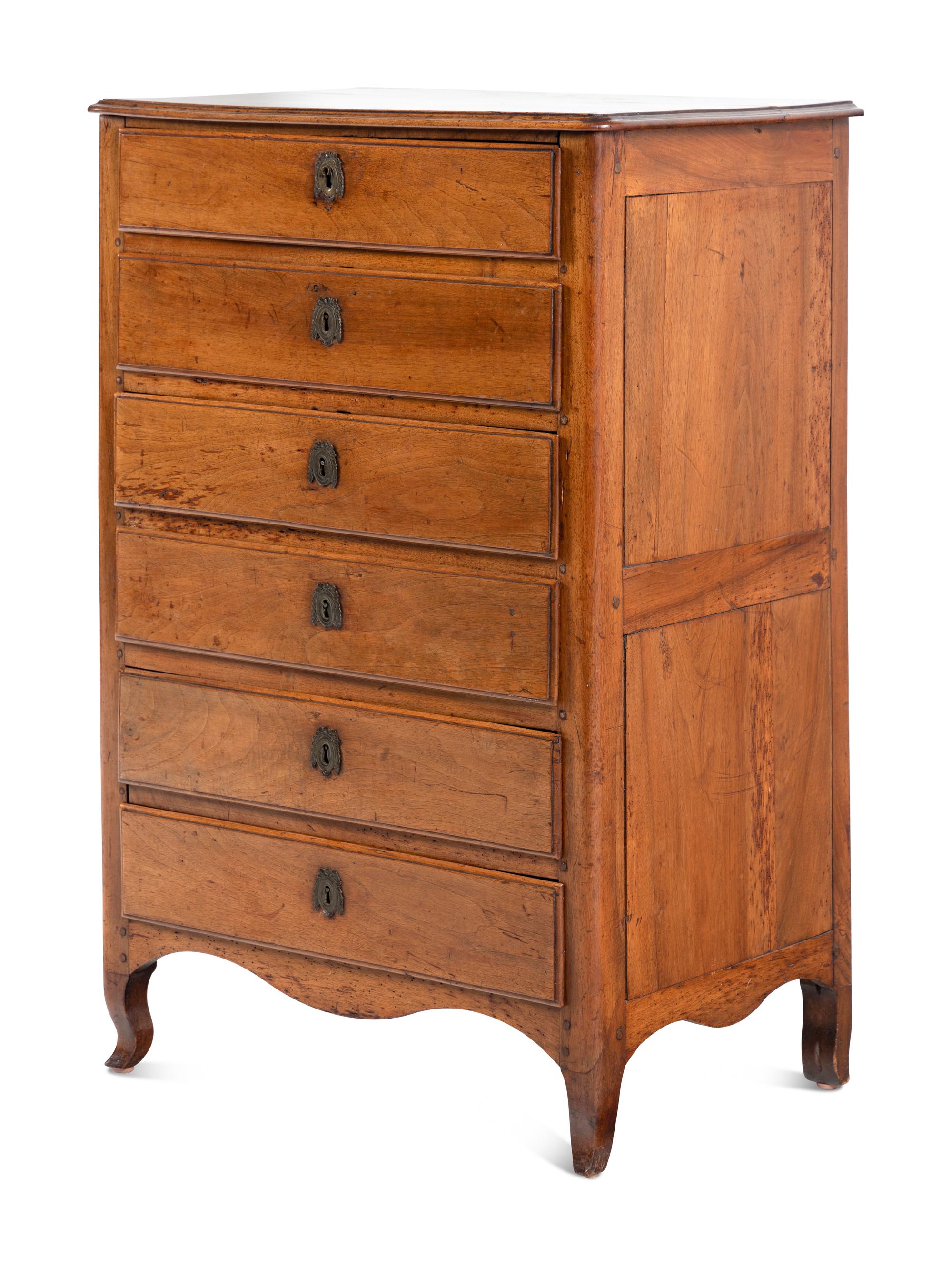 A Louis XV Provincial Walnut Semainier