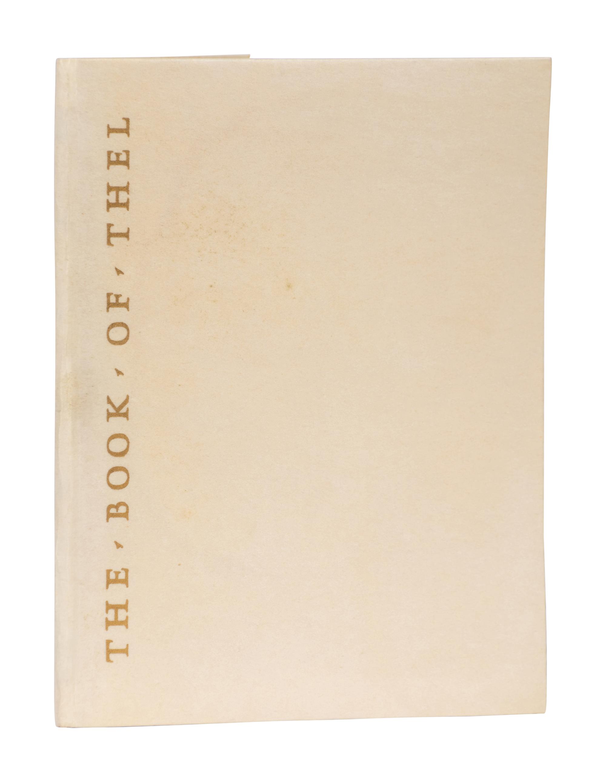 [BOOK CLUB OF CALIFORNIA]. BLAKE, William (1757-1827). The Book of Thel. San Francisco: The Book Club of California, 1930.
