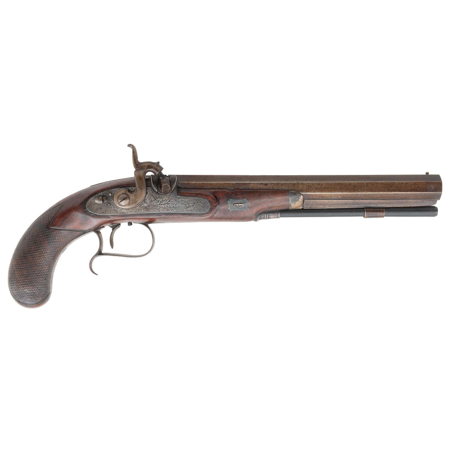 English Percussion Holster Pistol by Smith