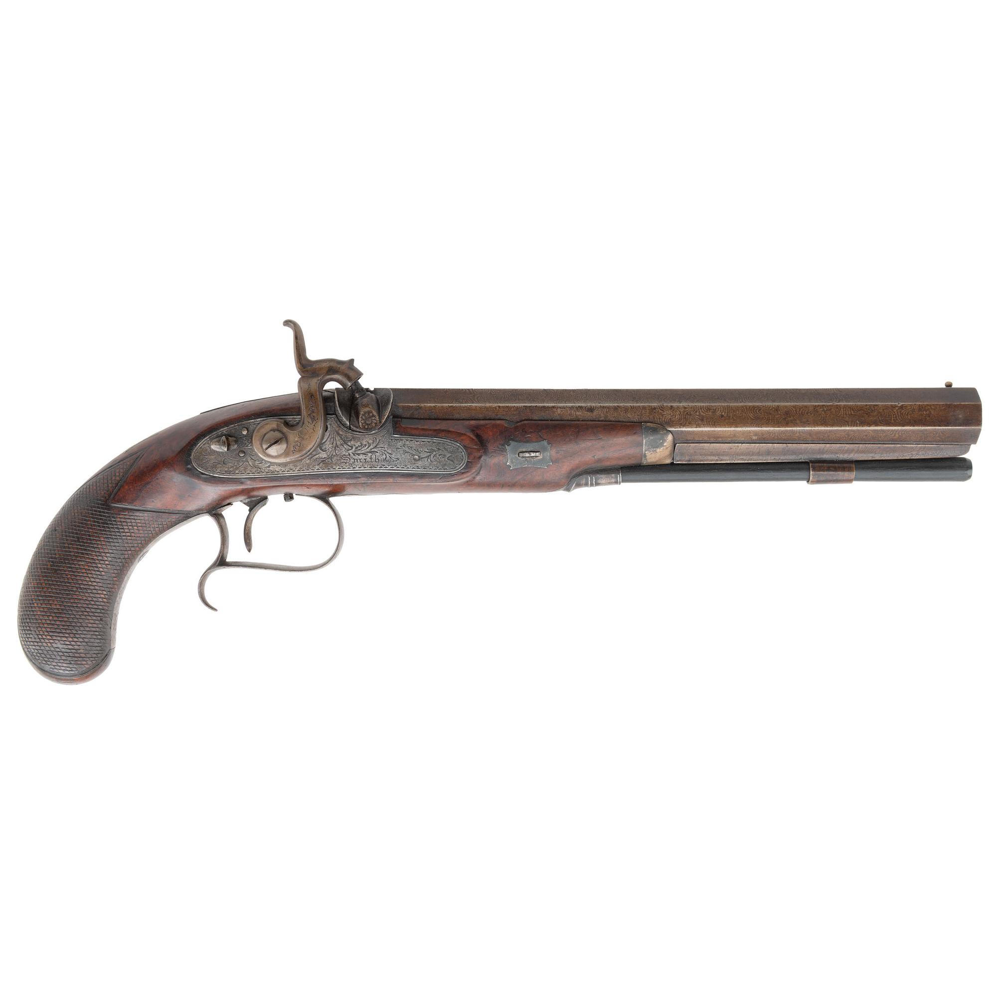 English Percussion Holster Pistol by Smith