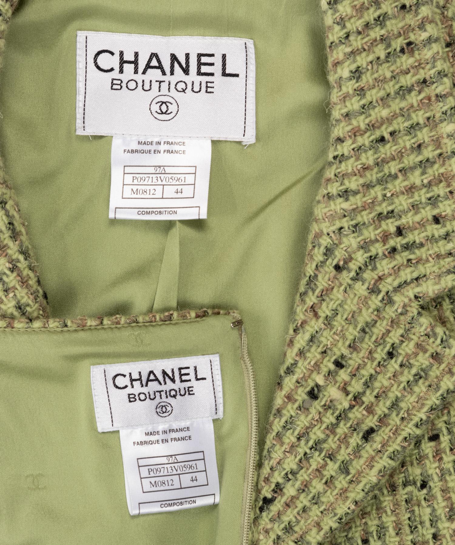 Chanel Tweed Two-Piece Skirt Suit, Fall 1997