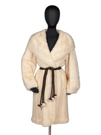 Fendi White Mink Coat