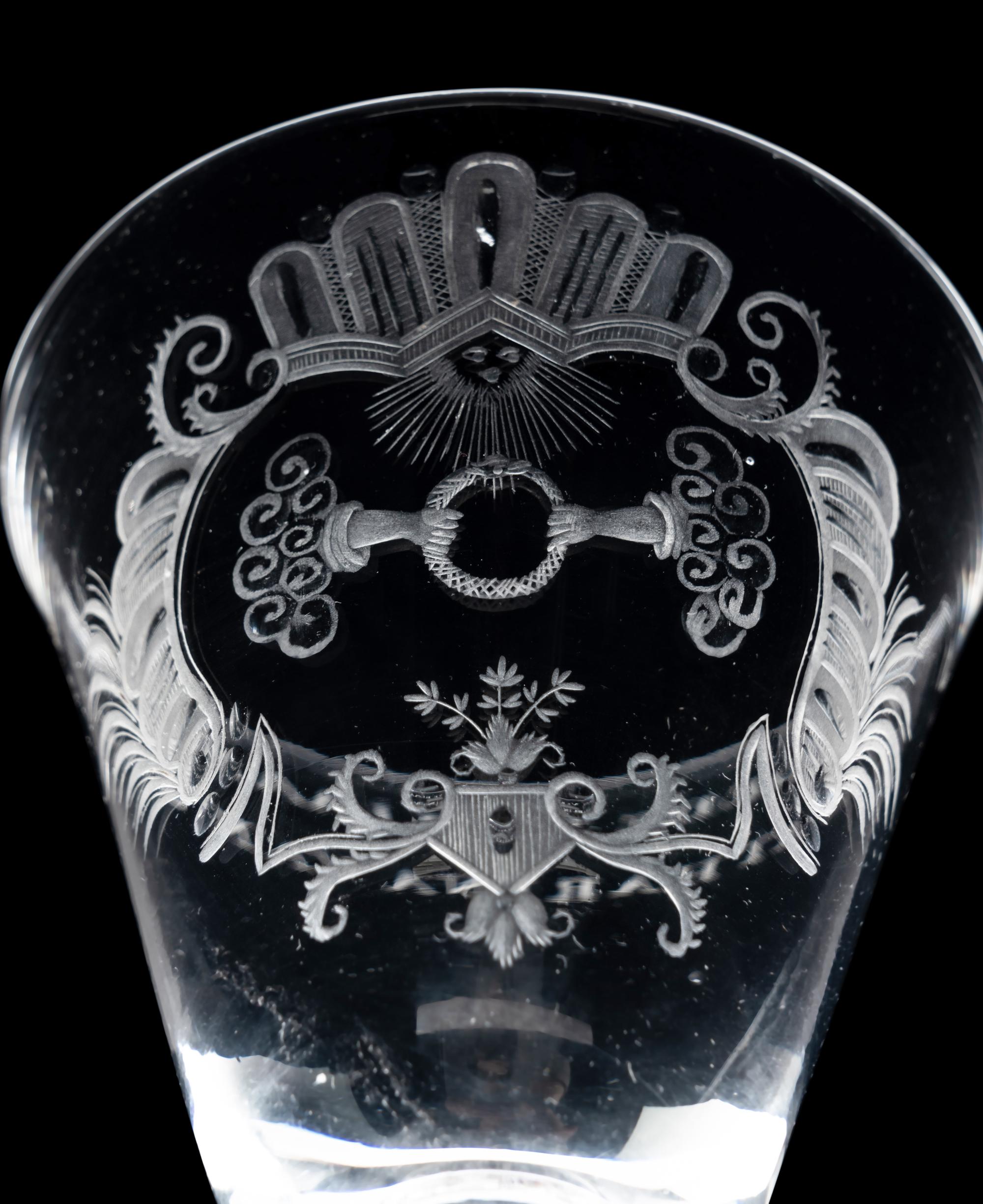 A Dutch Engraved Wine Glass