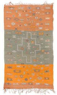 A Moroccan Flatweave Rug 6 feet 2 inches x 3 feet 7 inches. — 20TH CENTURY