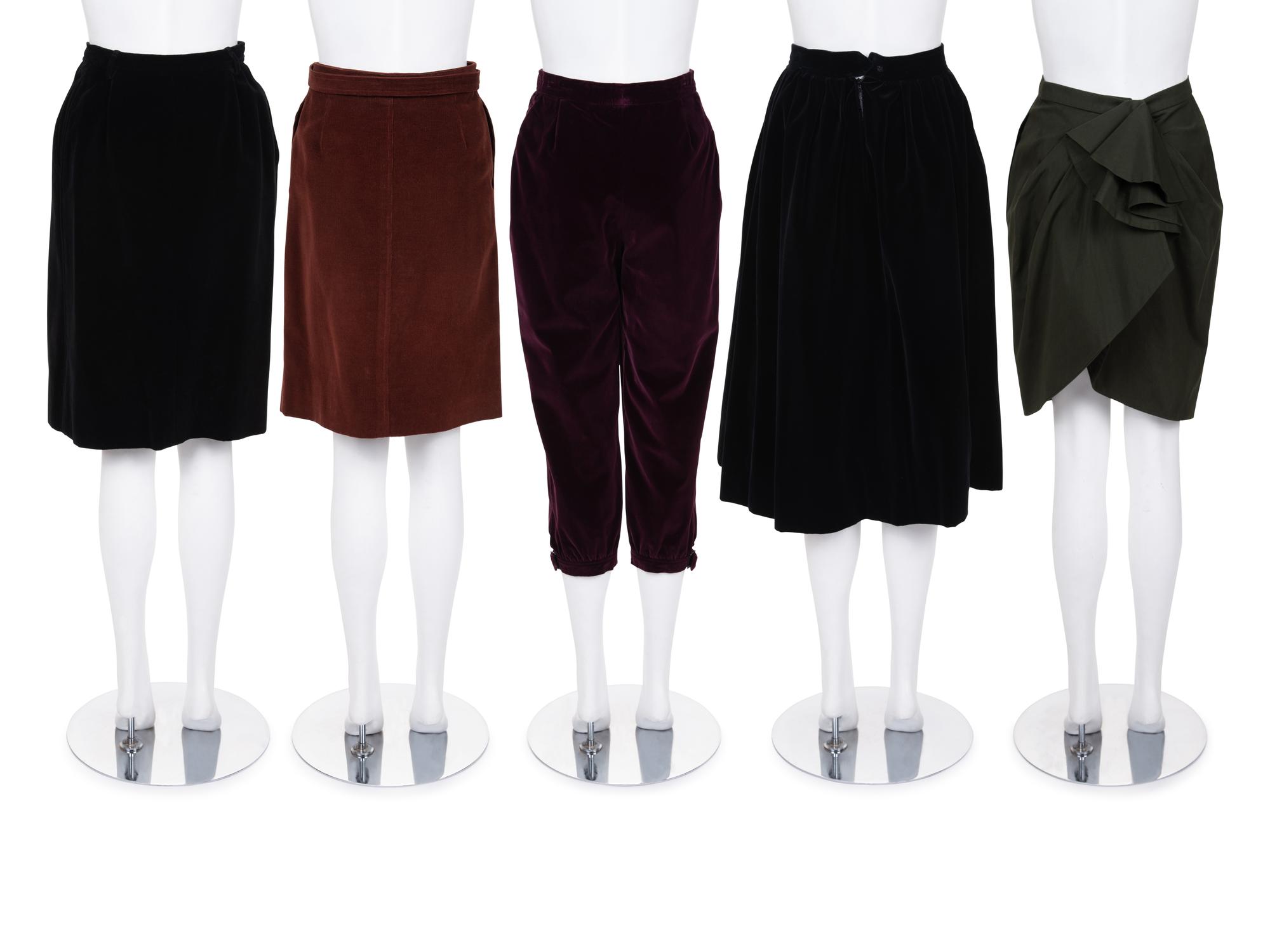 Five Yves Saint Laurent Skirts and Pants, 1970-2000s