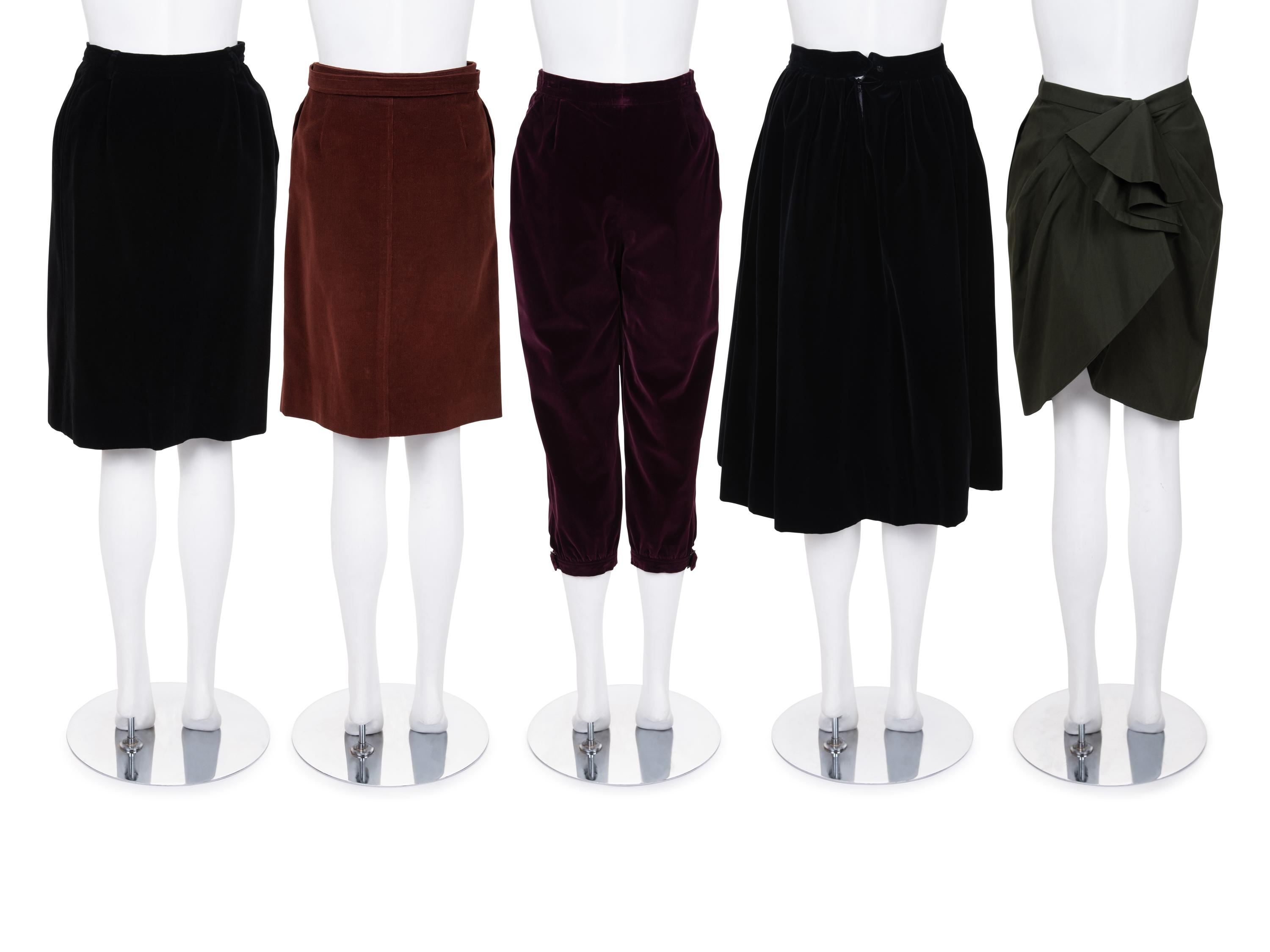 Five Yves Saint Laurent Skirts and Pants, 1970-2000s