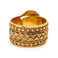Yellow Gold Buckle Ring
