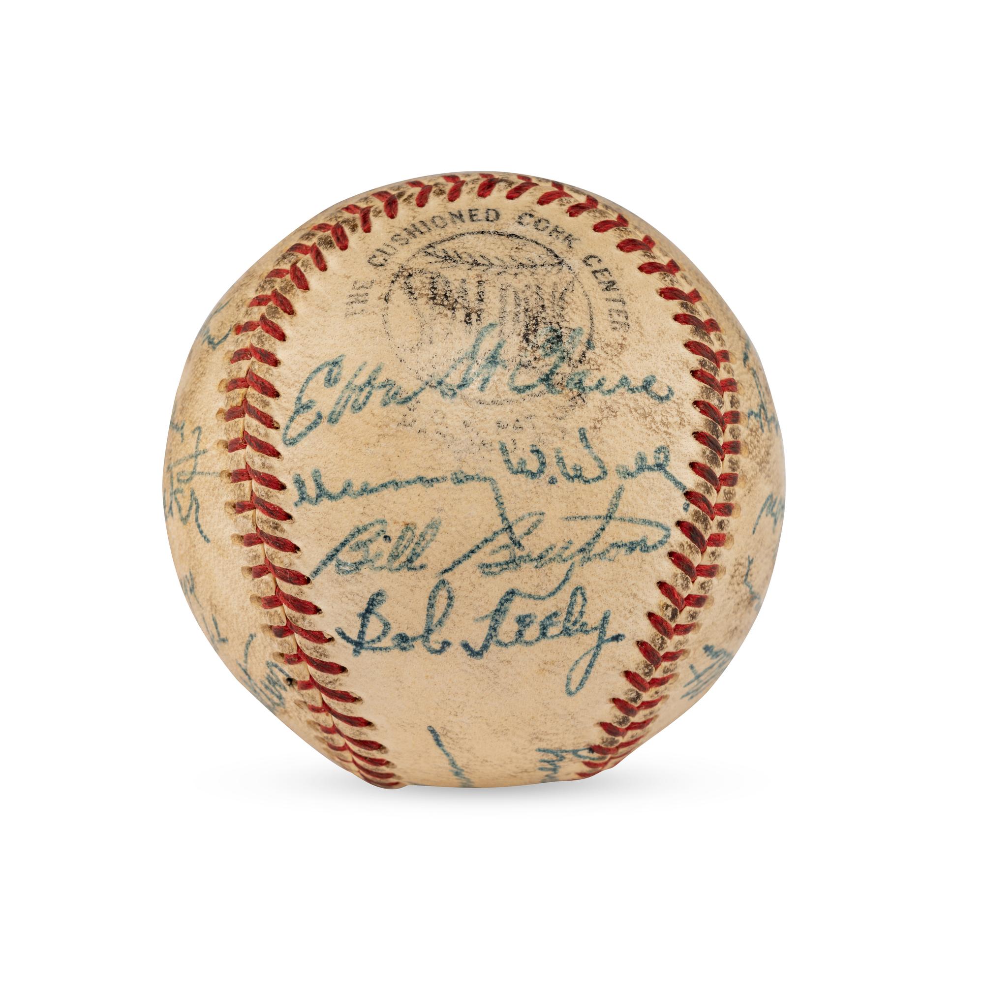 A 1953 Milwaukee Braves Team Signed Autograph Baseball