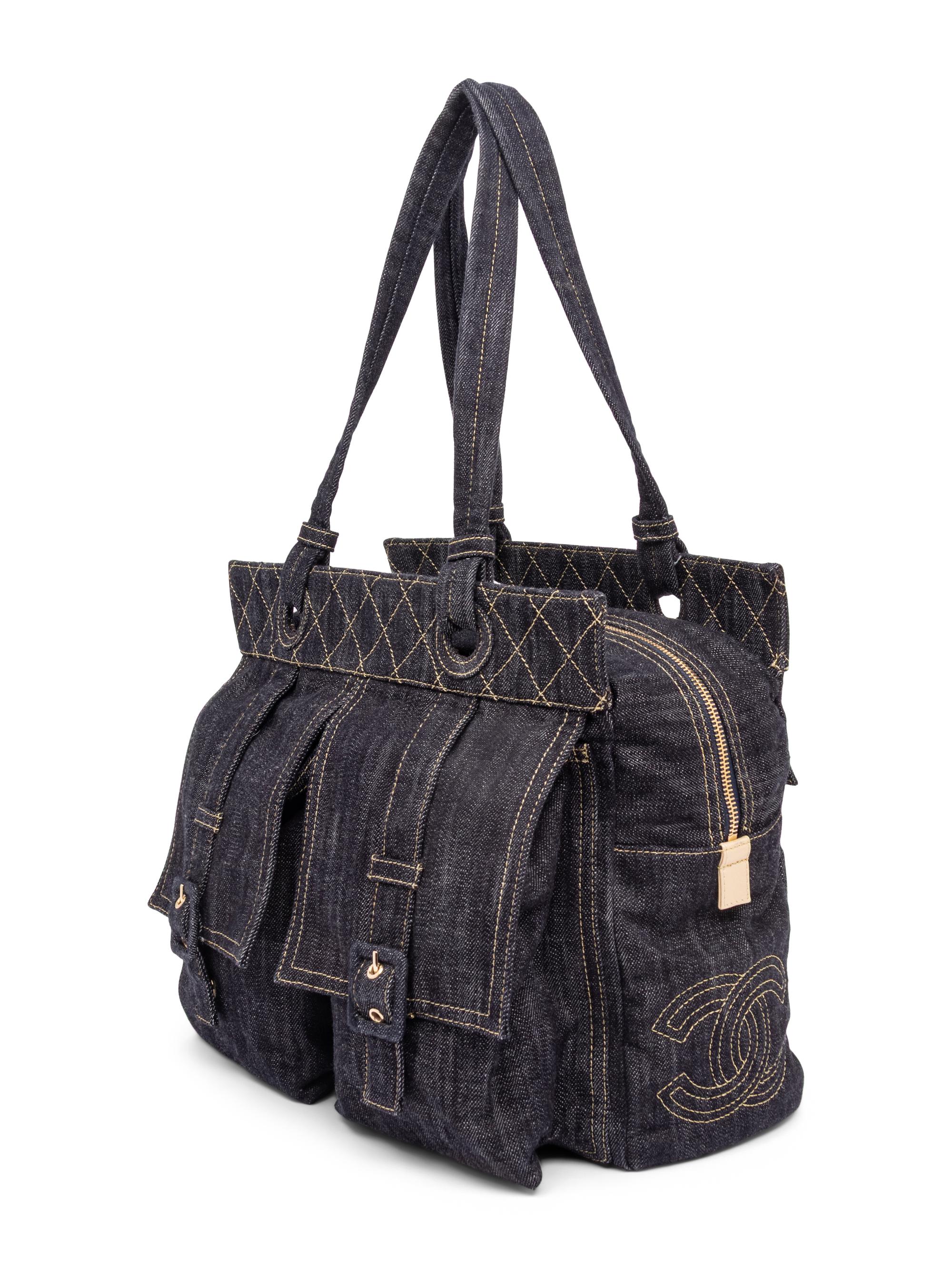 CHANEL, DENIM POCKET TOTE
