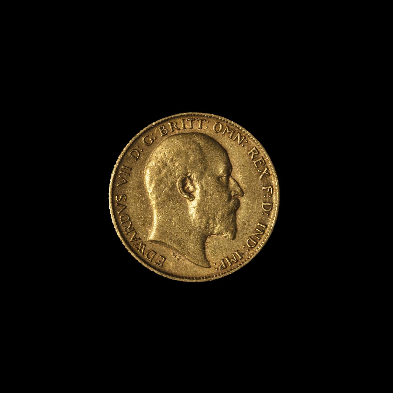 [GREAT BRITAIN] 1909 Edward VII Gold Half Sovereign