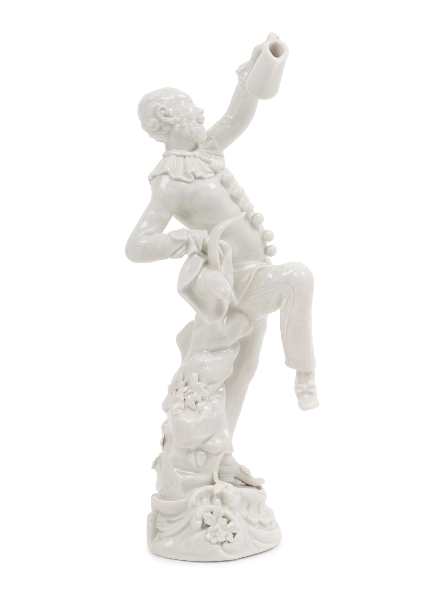 A Meissen Blanc-de-Chine Figure of a Dancing Man with a Tankard