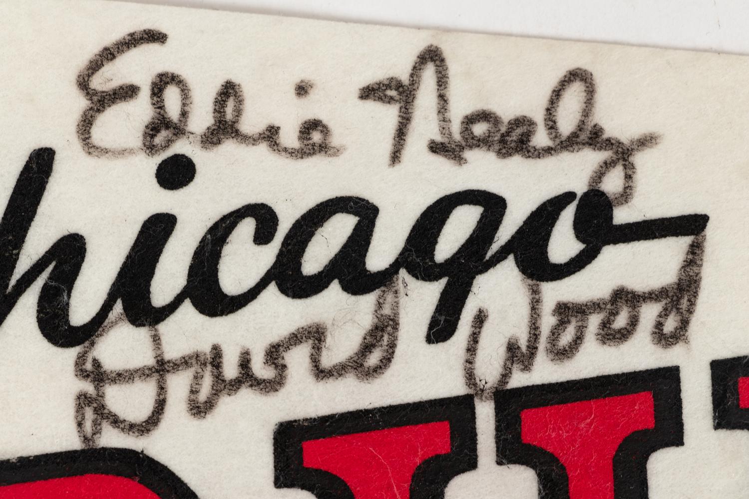 A 1988-89 Chicago Bulls Team Signed Autograph Pennant Including Michael Jordan (Beckett Authentication Services BAS Certified),