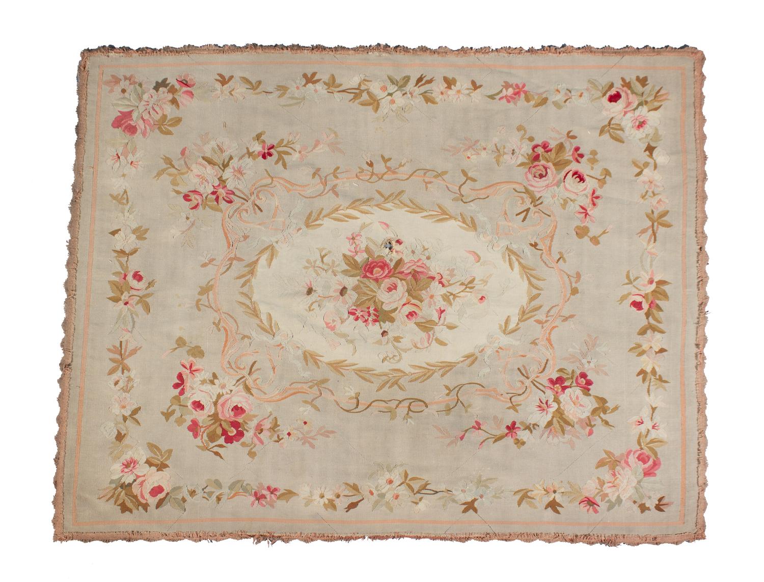 An Aubusson Needlework Rug — 20TH CENTURY