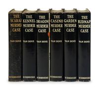 WRIGHT, William Huntington ("S.S. Van Dine") (1888-1939). A group of 6 Philo Vance titles, ALL FIRST EDITIONS, INSCRIBED, comprising: