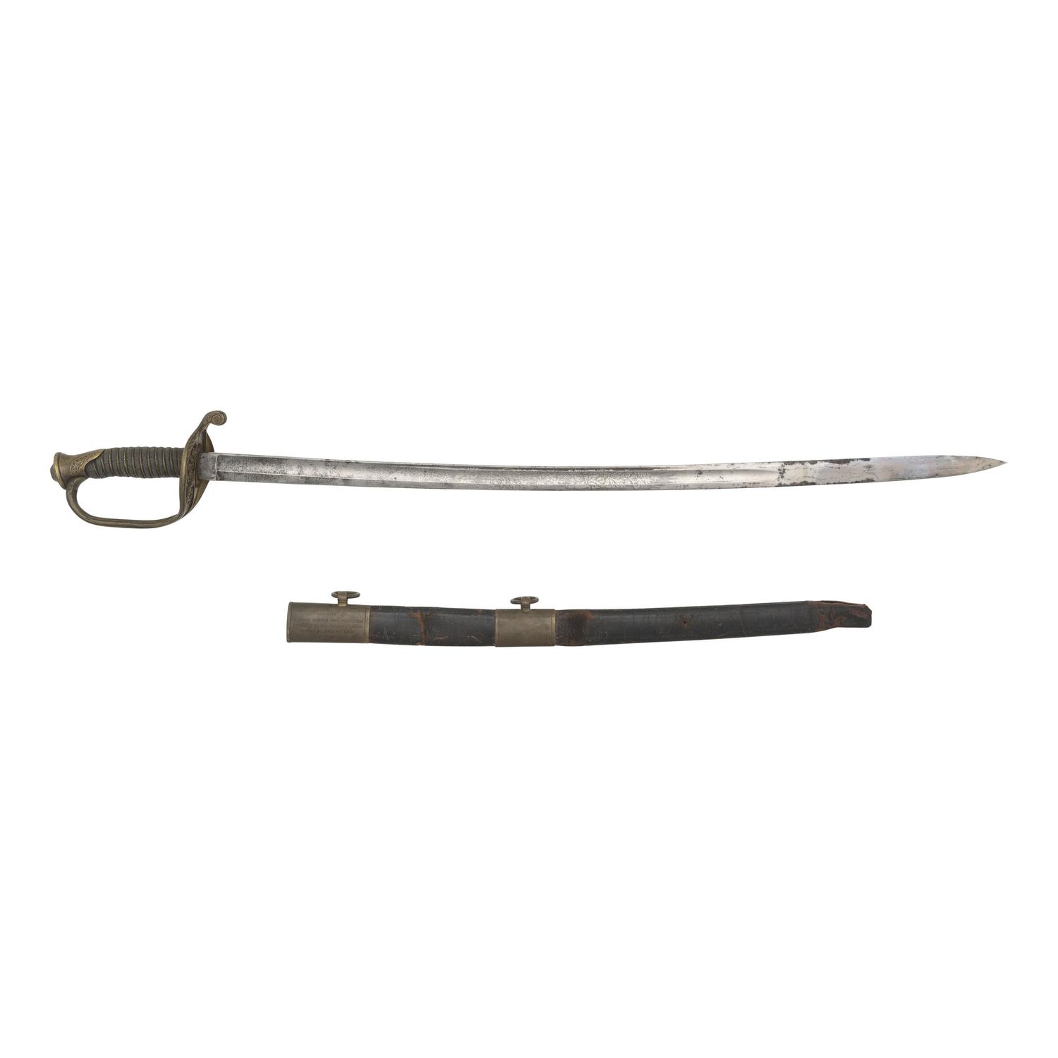 S&K Model 1850 Foot Officers Sword Presented to Sergeant Major (Capt.) George Smith - 7th NJ Infantry - WIA at Chancellorsville