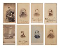 [CIVIL WAR] Civil War CDV collection likely assembled by a soldier, incl. generals, signed portraits, and a view of "The Castle" in Vicksburg, MS.
