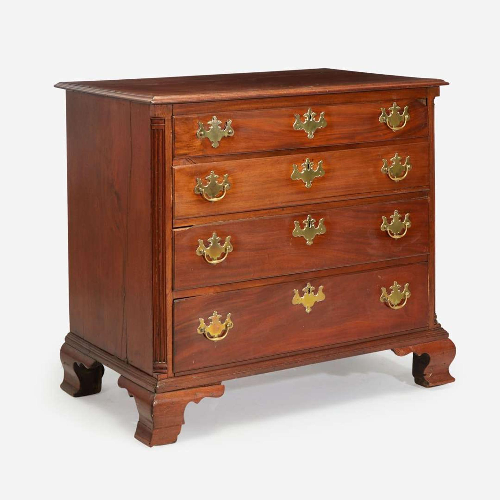 A Chippendale carved mahogany chest of drawers Philadelphia, PA, circa 1770