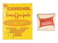 CAPONE, Alphonse ("Al") (1899-1947). An archive of ephemera, including photographs and related matchbooks.