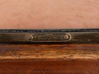 An A. Ravenel Parisian Brass and Glass Retailer's Window Vitrine on Oak Stand