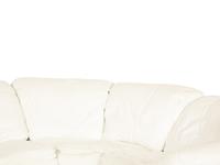 A Contemporary White Leather Sectional Sofa