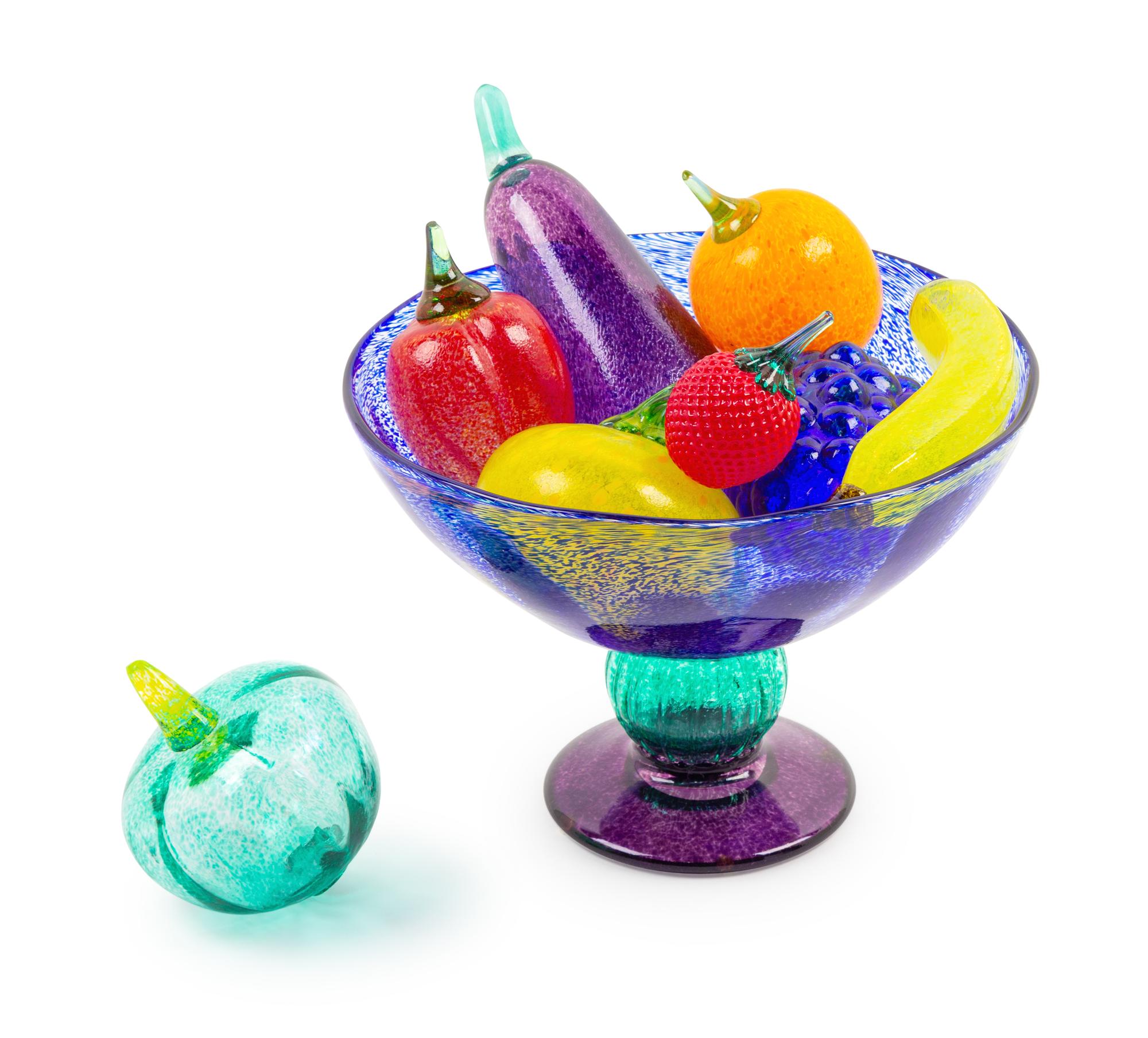 A Colored Glass Fruit Bowl, Kosta Boda