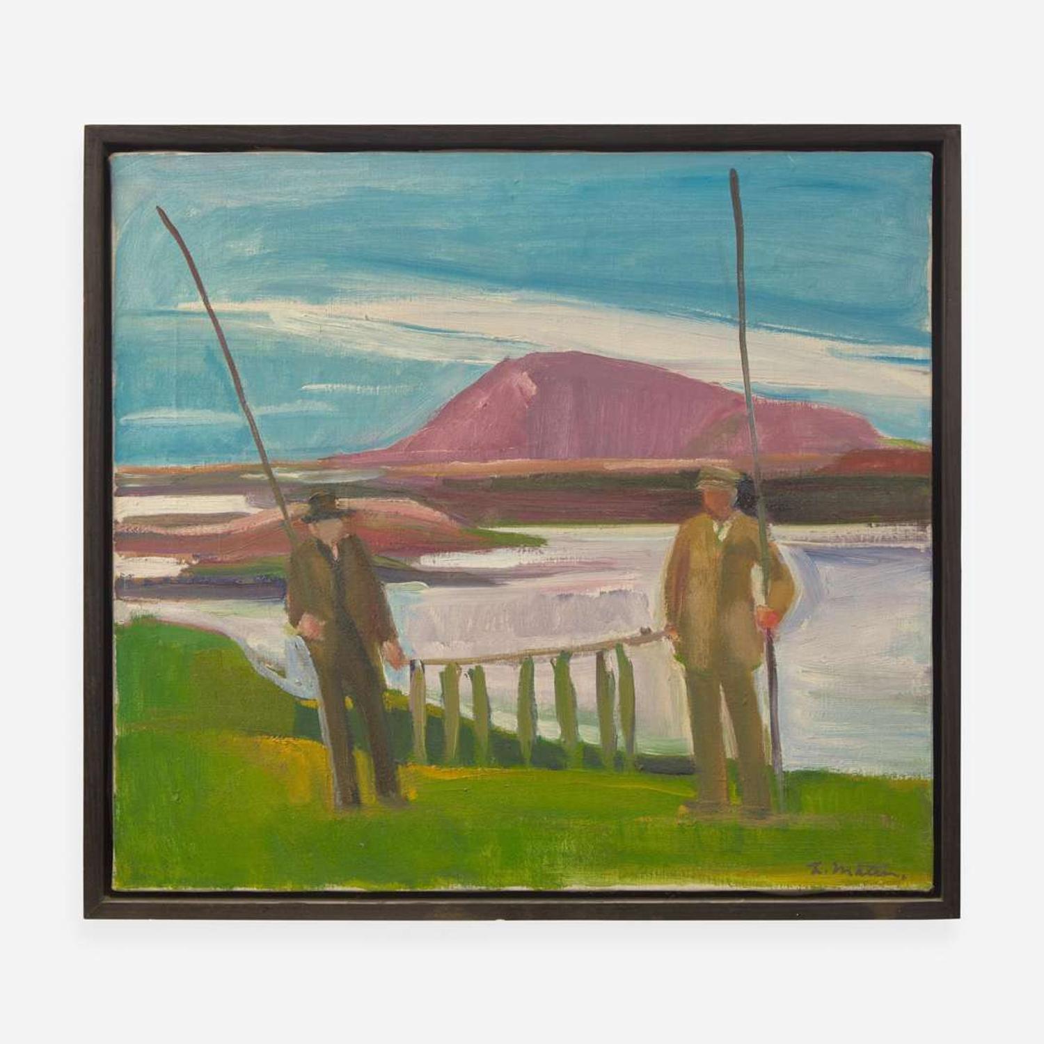 Louisa Matthíasdóttir (Icelandic, 1917-2000) Two Icelandic Scenes