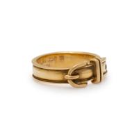 HERMÈS, YELLOW GOLD BUCKLE RING