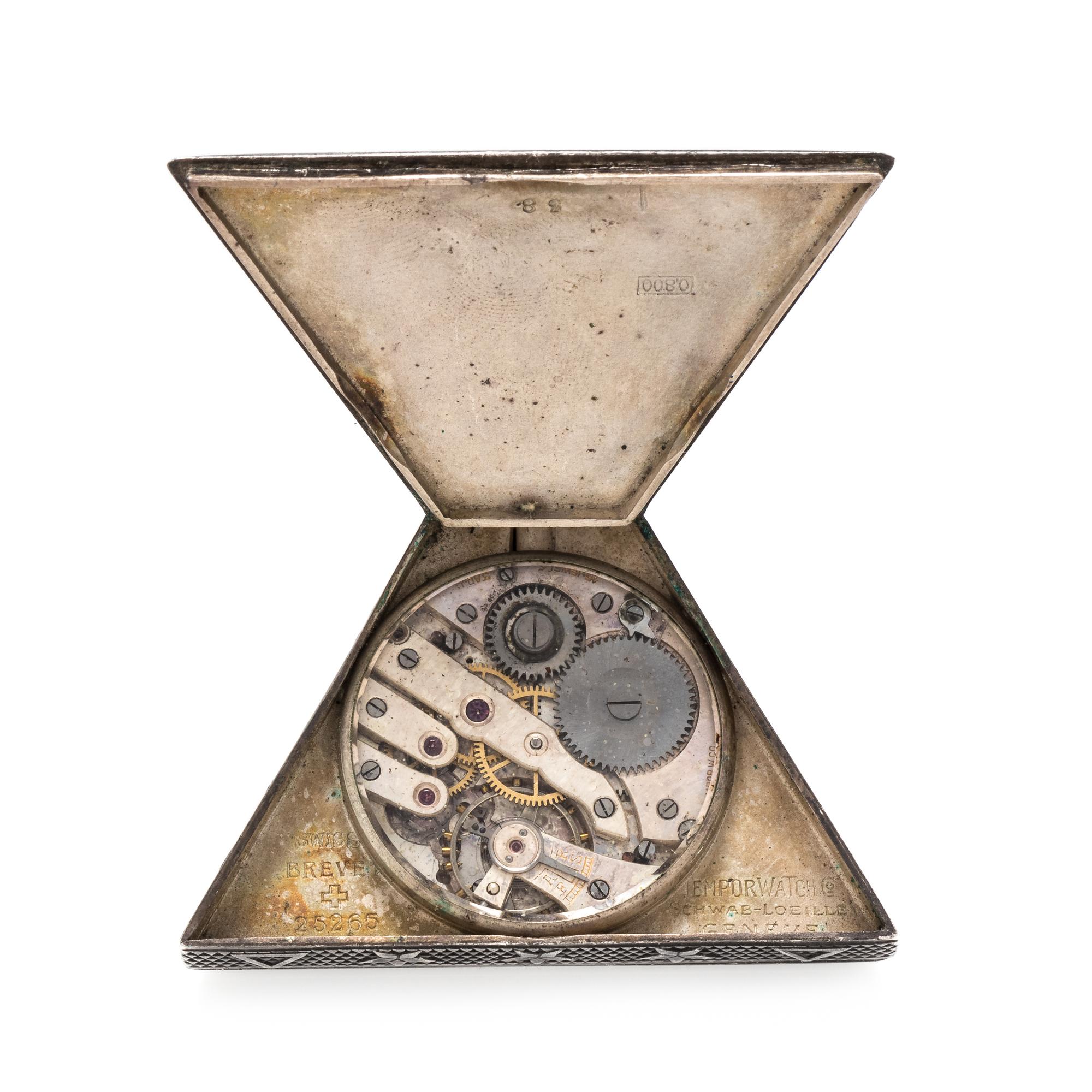 Tempor Watch Co., Silver and Paste Masonic Pocket Watch