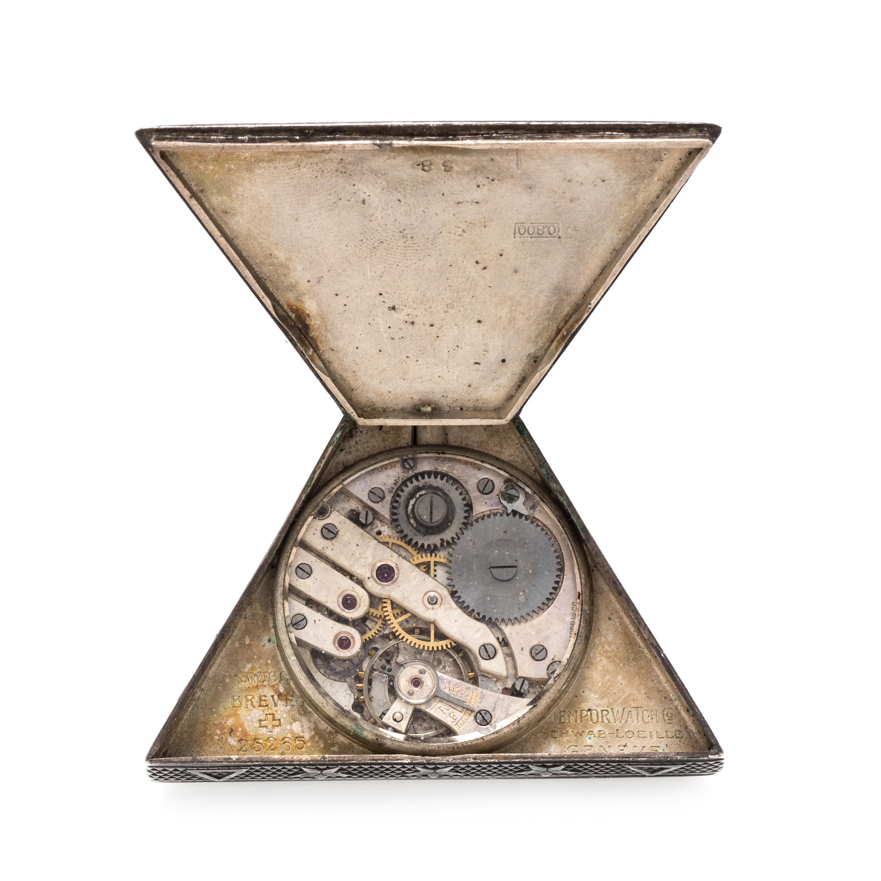 Tempor Watch Co., Silver and Paste Masonic Pocket Watch