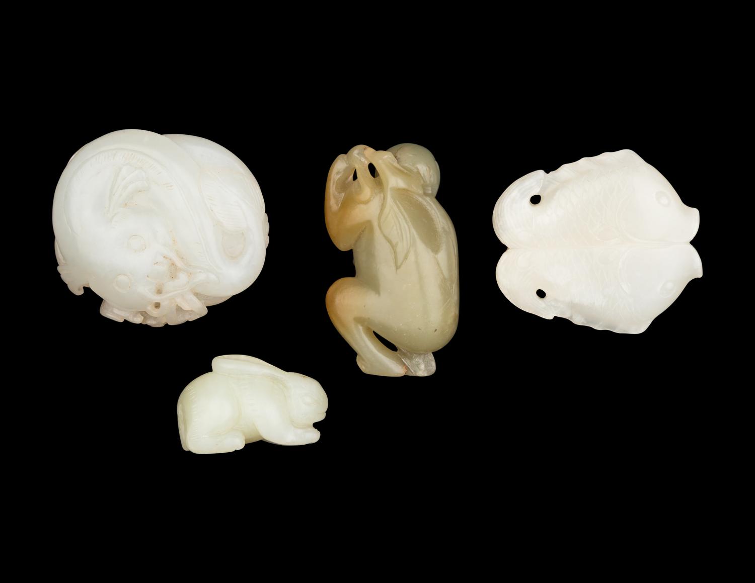 Four Chinese Jade Carvings of Animals