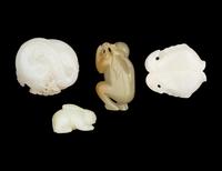Four Chinese Jade Carvings of Animals