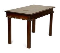 A Pair of George III Style Mahogany Pier Tables