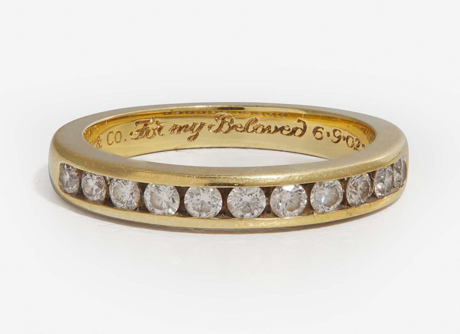 An 18K Yellow Gold and Diamond Band by Tiffany & Co.