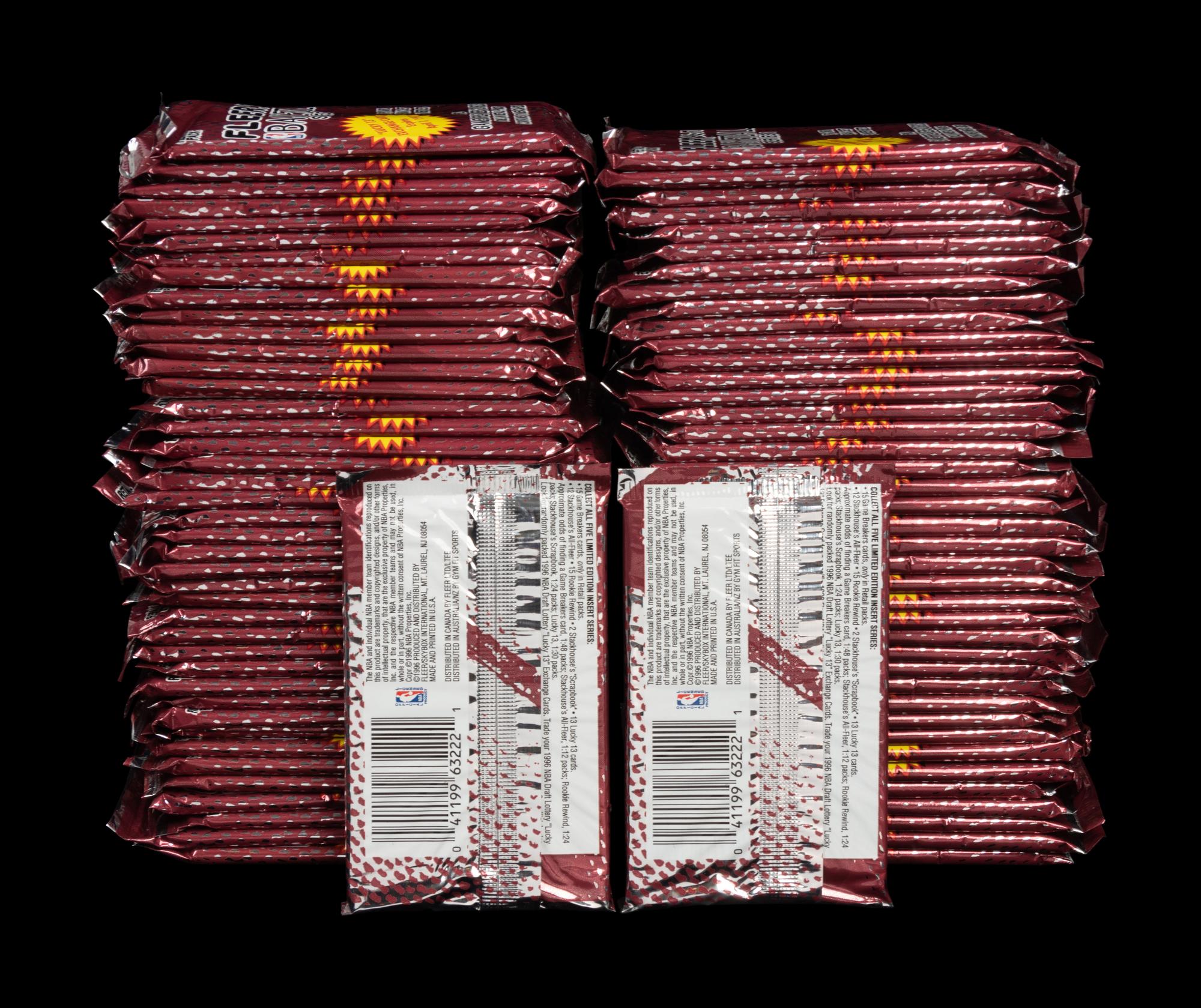 A Group of 63 Packs of 1996-97 Fleer Series One Basketball Cards