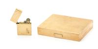 A Yellow Gold Cigarette Case and Lighter, 94.10 dwts.