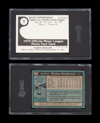 A Group of Rickey Henderson Graded Rookie Baseball Cards,