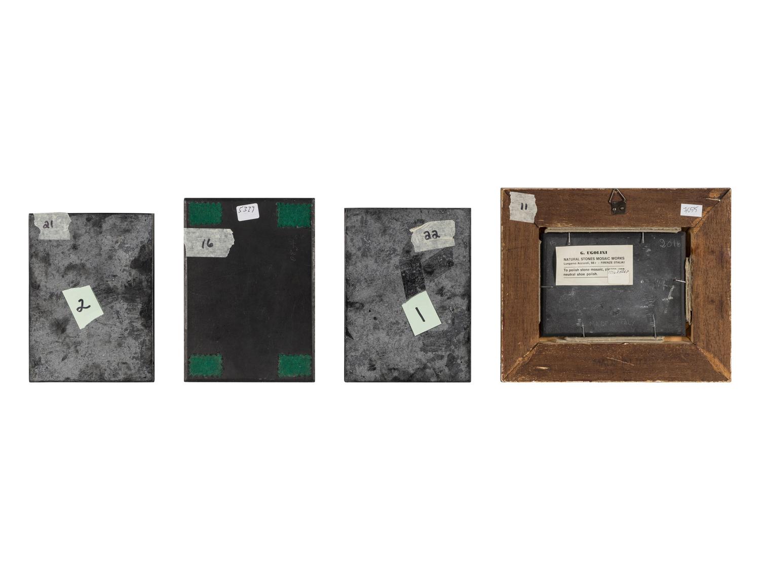 Four Continental Pietra Dura Plaques