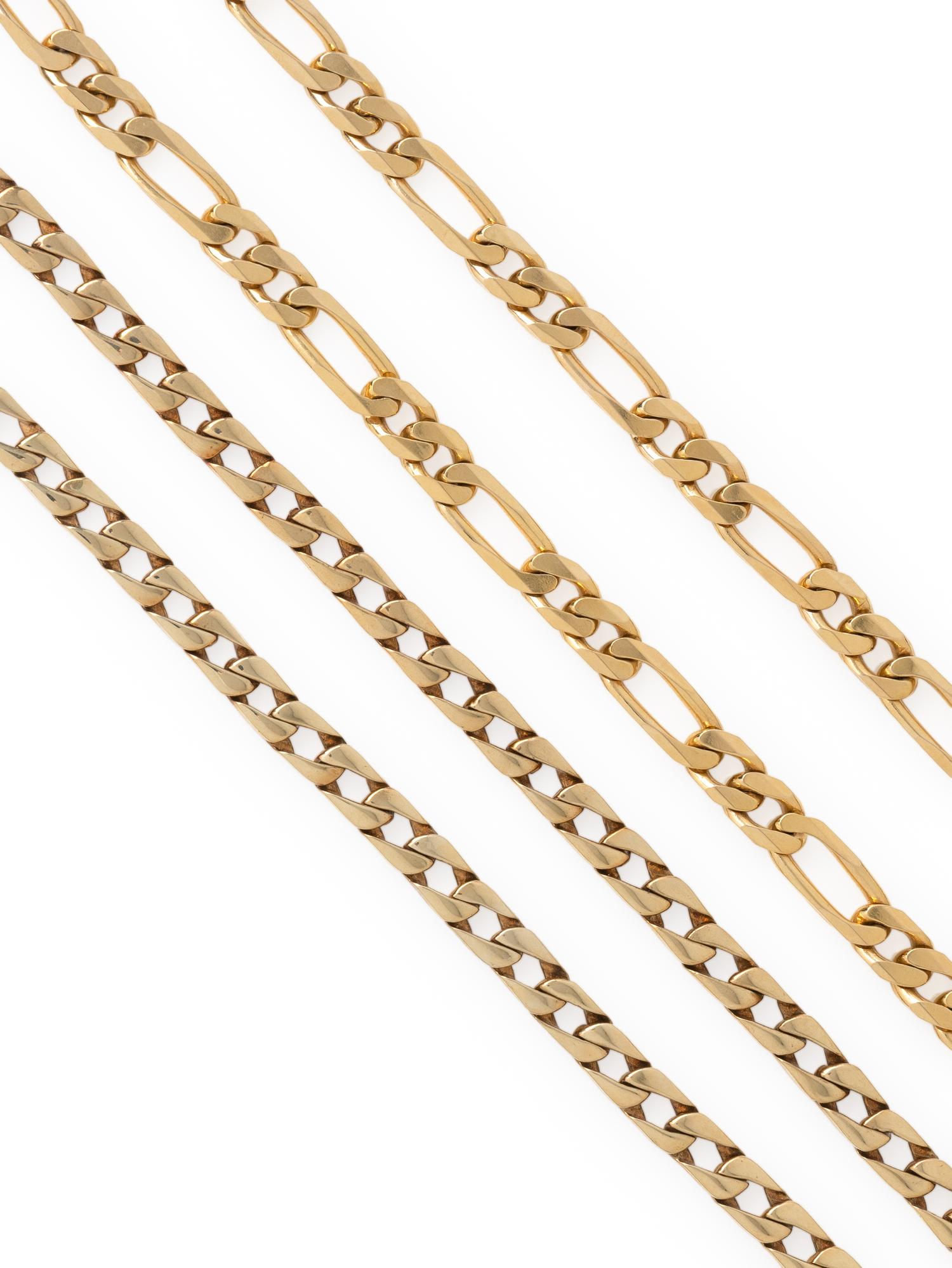 TWO YELLOW GOLD NECKLACES
