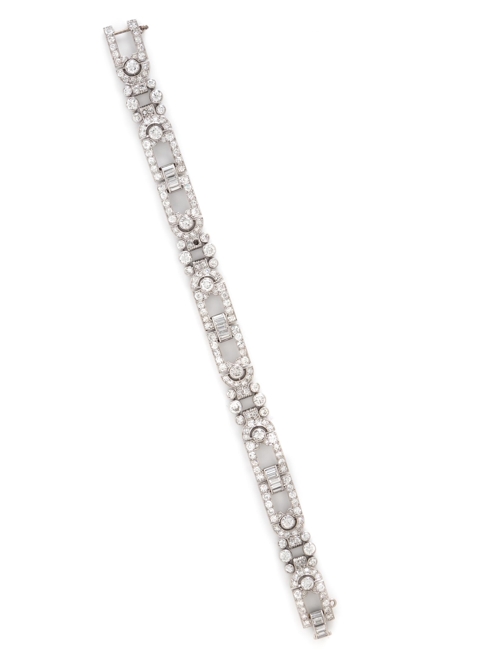 PLATINUM AND DIAMOND BRACELET