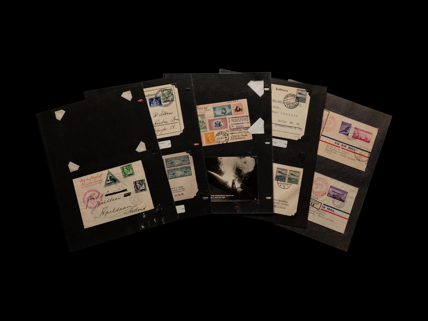 [FLIGHT COVERS] A Group of Hindenburg Zeppelin (LZ-129) Related Flight Covers and Memorabilia