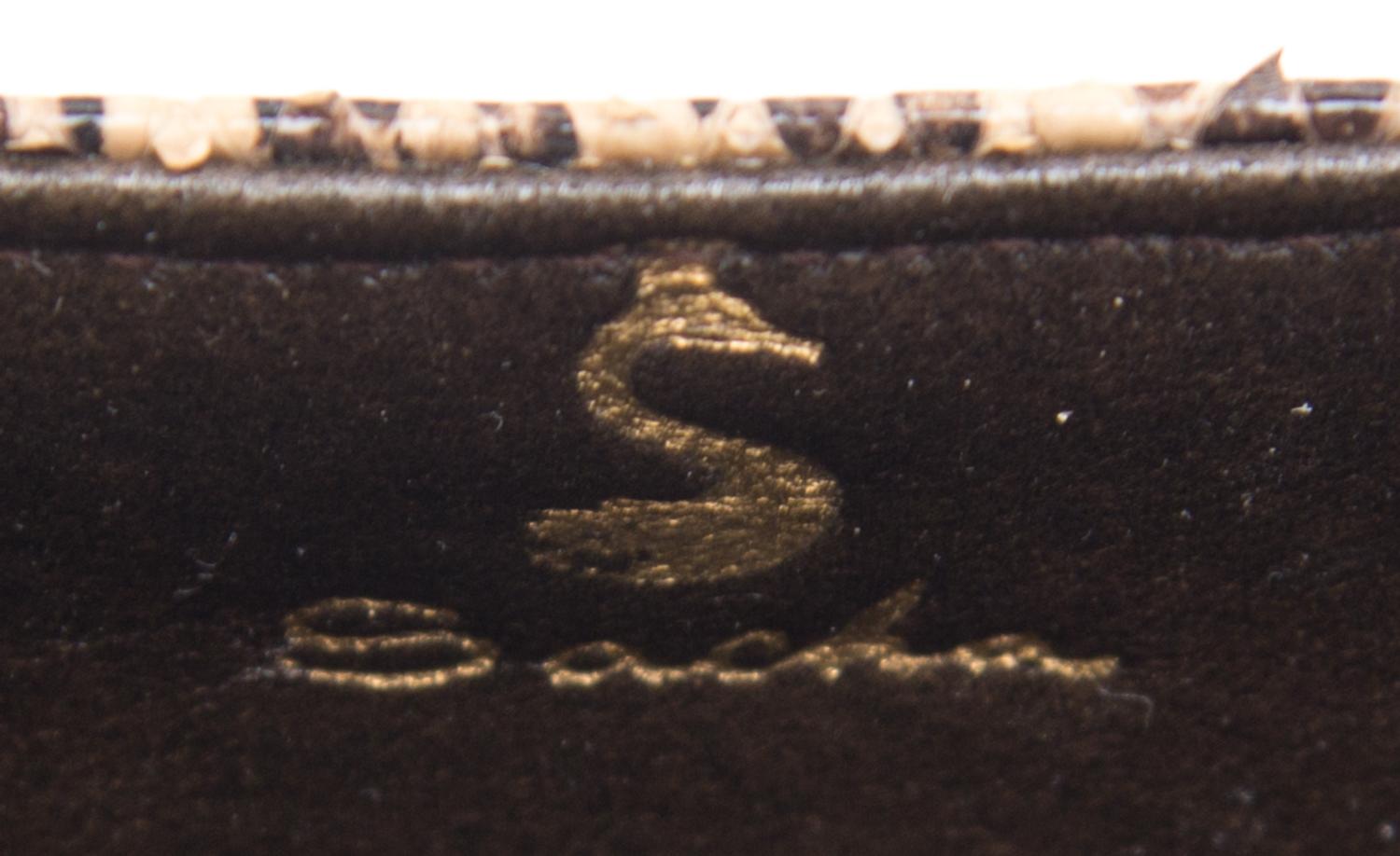 A Sacha Python Handbag, 6.5" x 5" x 3.5".