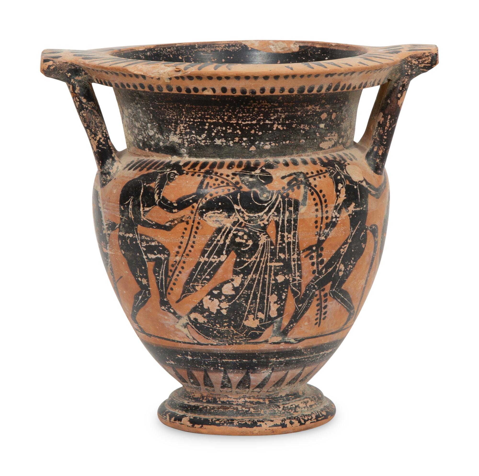 An Attic Black-Figured Column Krater