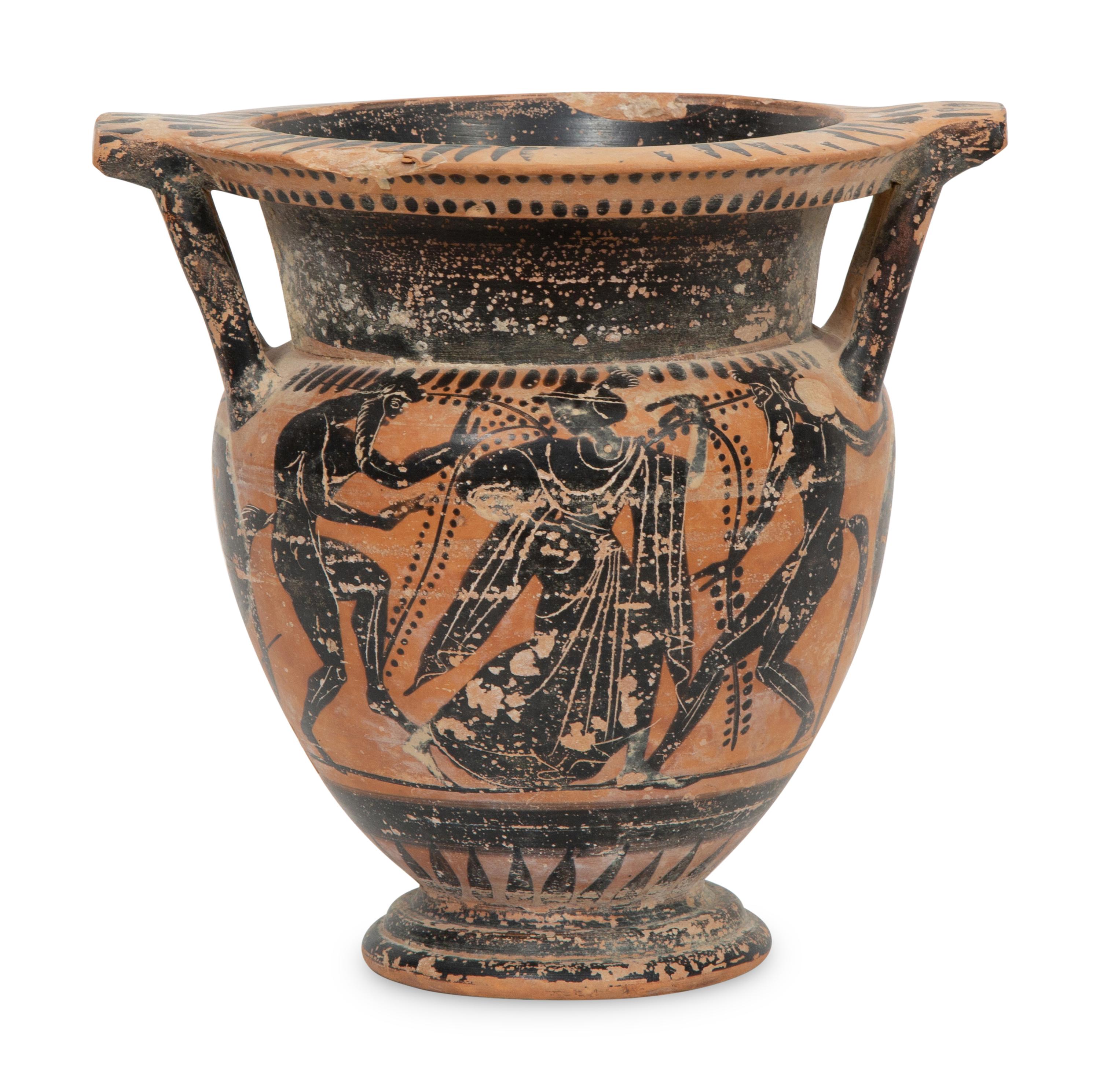 An Attic Black-Figured Column Krater