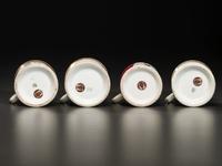 Four Railroading Porcelain Occupational Shaving Mugs