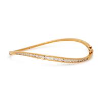 YELLOW GOLD AND DIAMOND BANGLE BRACELET