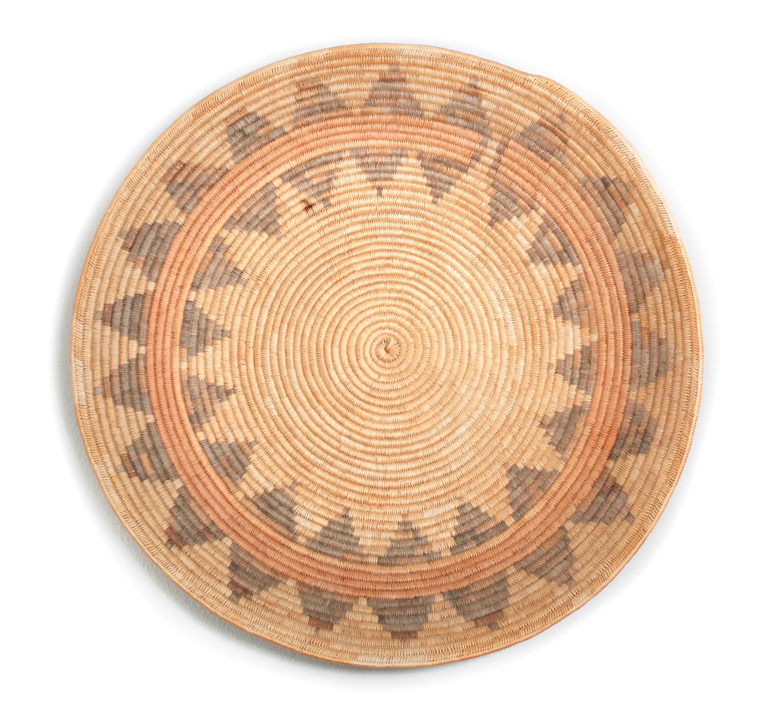 A Monumental Jicarilla Apache Wedding Basket Diameter 36 1/2 inches.