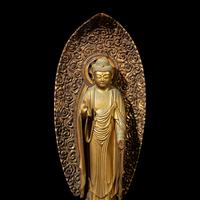Two Japanese Gilt Wood Figures of Amida Buddha, Edo-Meiji Period 日本江戶時代 木漆金無量壽佛兩尊